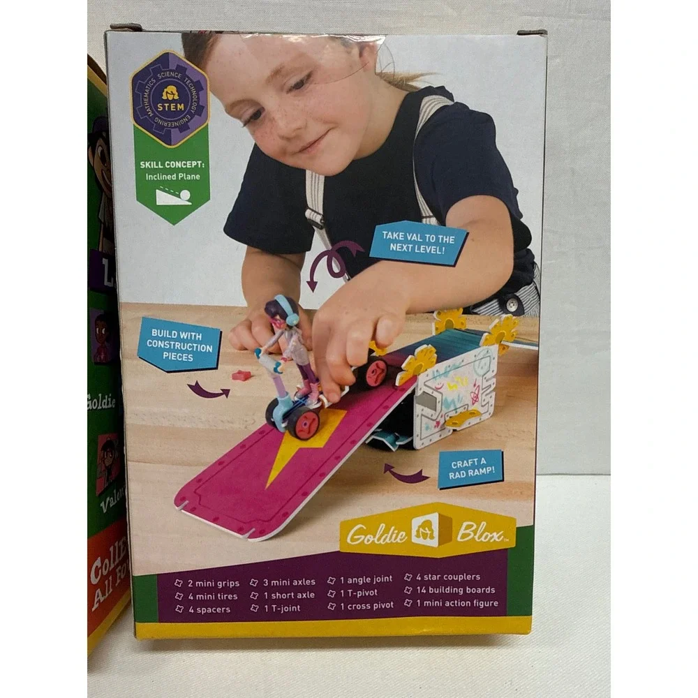 GoldieBlox STEM Building Craft Set Bundle Lighthouse Lookout Level-Up Skate Park